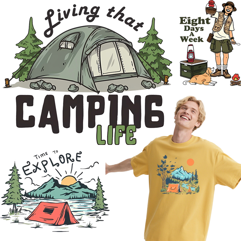 Outdoor Adventure Clothing - Yaz kampı dtf giyim sıcak baskı