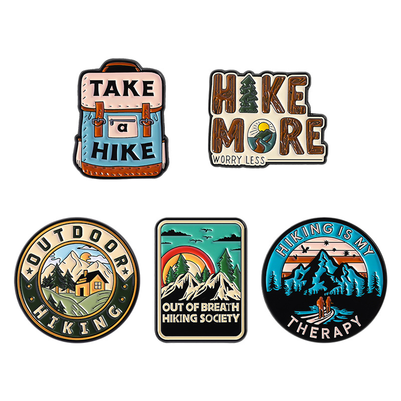 Outdoor Adventure Friends - Açık Hava Macera Tarzı Rozetler, Dağcılık,