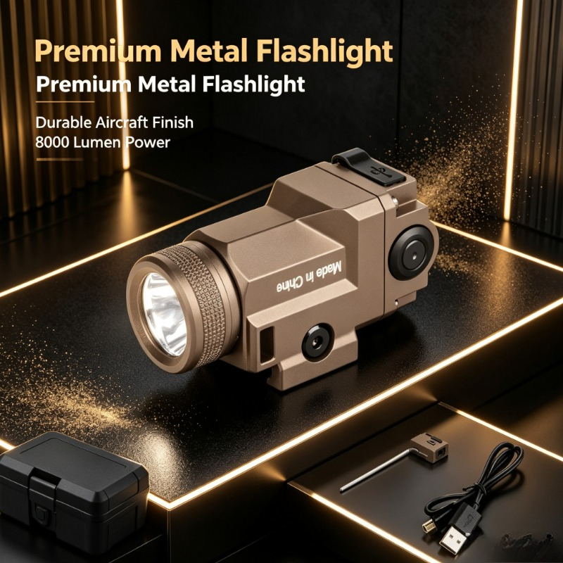 Outdoor Adventure Hobbies - 20mm Raylı Metal LED El Feneri