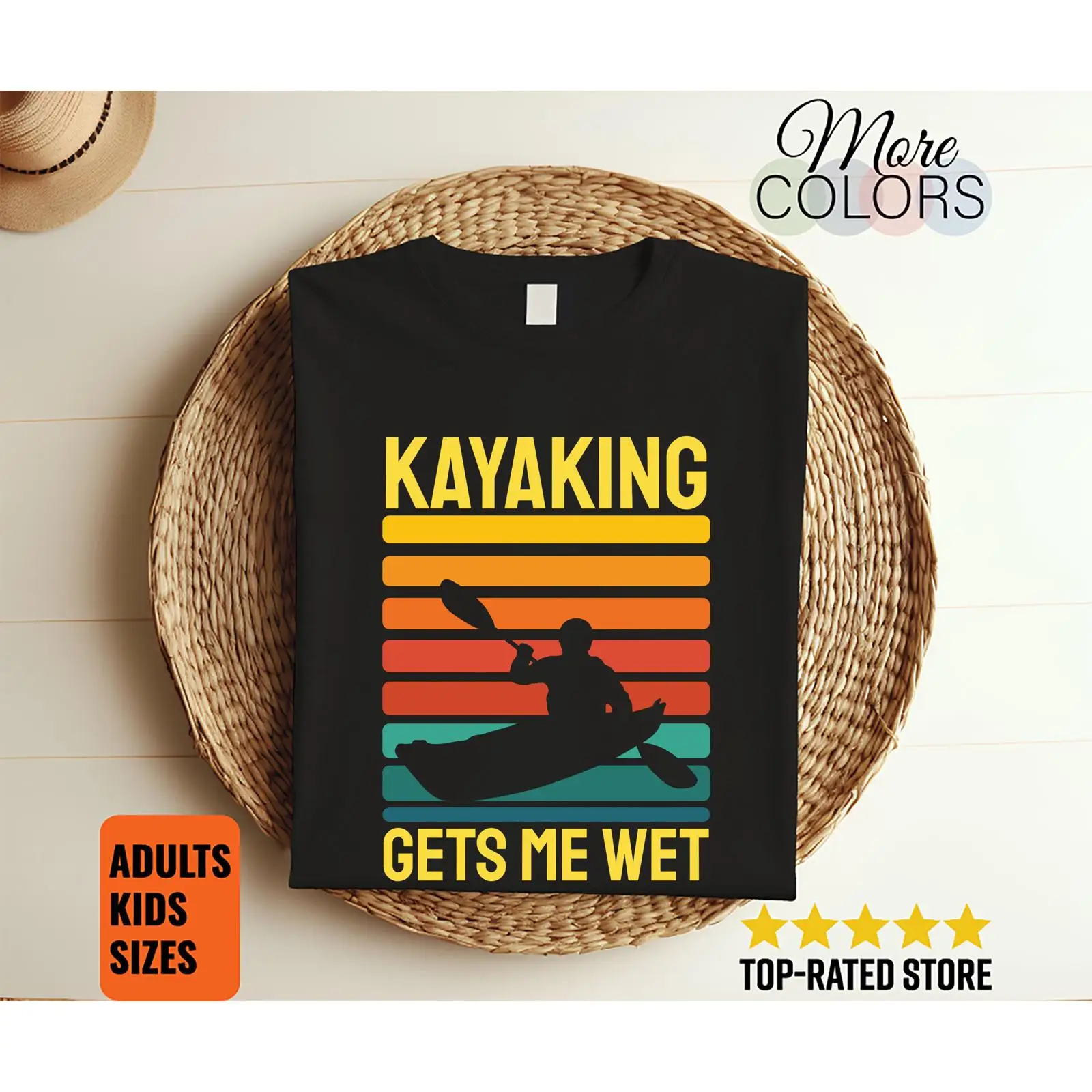 Outdoor Adventure Kayak - Vintage Kano ile Islanıyorum Komik Tişört